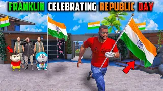 Franklin And Shinchan😂 Celebrating Republic Day🇮🇳 (January 26) 🔥 In GTA 5 !😱 #gta5