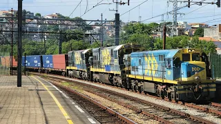 Trens da MRS logística no trecho da CPTM