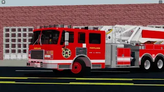 Roblox: Portland, Oregon - Portland Fire & Rescue Reserve Truck 1 responding Code 3