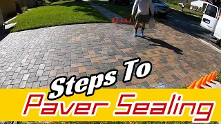 Steps to sealing pavers