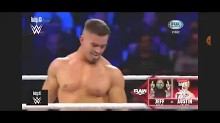 lucha de jeff hardy vs austin theory RAW 18/10/21 en español WWE
