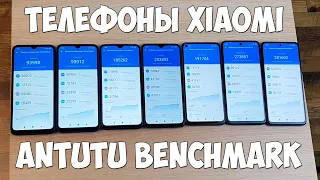 ТЕСТ ВСЕХ ТЕЛЕФОНОВ XIAOMI В ANTUTU!