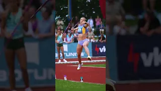 The moment you realise it's a good throw 🤩 #shorts #athletics #javelin