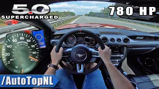 780HP FORD MUSTANG GT 5.0 V8 SUPERCHARGED on AUTOBAHN [NO SPEED LIMIT] by AutoTopNL