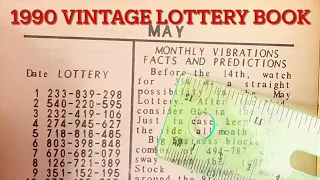 Three Wisemen’s Lottery Book~1990 Vintage~ May Pick 3 and Pick 4 Lottery Predictions