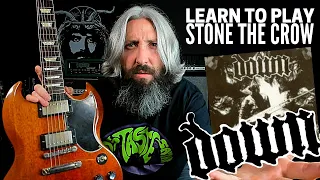 Down Stone The Crow Guitar Lesson & TAB - Nola Sludge C# Standard Tuning