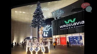 Wroclavia Wroclaw Poland shopping mall Christmas New year walk tour