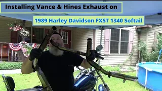 Installing Vance & Hines Exhaust on 1989 Harley Davidson FXST 1340 Softail