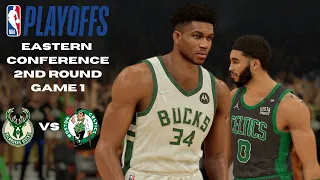 NBA Playoffs ECF 2nd Round Game 1: BUCKS vs CELTICS | NBA 75th Season | NBA 2K22 Realistic Gameplay