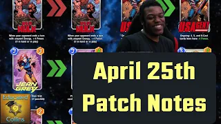 April 25th Patch Notes | 6 Changes | Educatedcollins | Marvel Snap