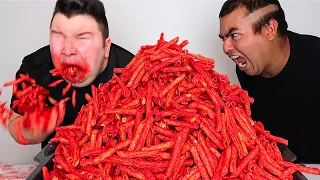 Matt Stonie's 10,000 Calorie FIRE TAKIS FUEGO Challenge