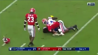 The hardest hit ever. Lewis cine and Kyle pitts go to sleep on field