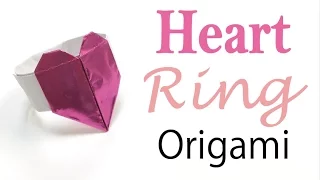 Heart Ring Napkin Holder Origami Paper - Origami Kawaii〔#040〕