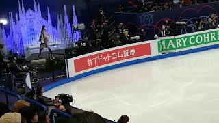 KAETLYN OSMOND WARM-UP BEFORE SP - WORLD FIGURE SKATING CHAMPIONSHIPS 2018 MILAN LADIES SP