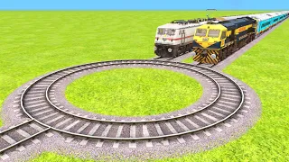 TWO MOST DANGEROUS CUT IN MAIN RAILWAY LINE🔺TrainsFun | Indian Train Simulator | Railworks