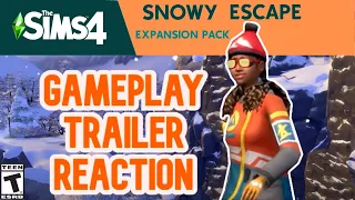 GAMEPLAY TRAILER REACTION SNOWY ESCAPE SIMS 4 / NEWS 2020