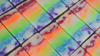 Rainbow Sherbet 🌈 Cold Process Soap Making