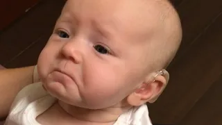Baby Hears For The First Time - Adorable