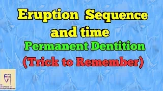 Eruption Sequence of teeth, permanent dentition |Eruption time| MAIN