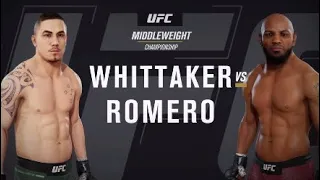 Robert Whittaker vs. Yoel Romero (EA sports UFC 3) - CPU vs. CPU - Crazy UFC 👊🤪