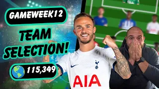 FPL GAMEWEEK 12 TEAM SELECTION AND TRANSFER ADVICE! FANTASY PREMIER LEAGUE 2023/24 TIPS