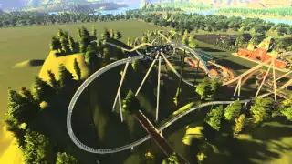 Rollercoaster Tycoon World Wing Coaster Flug der Dämonen ( Heide Park )