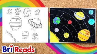 How to Draw the SOLAR SYSTEM! | Step by Step Easy Drawing for Kids | Learn Planet Names and Colors