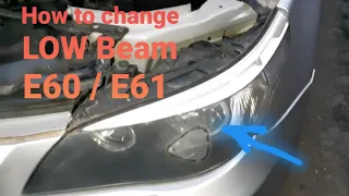 BMW E60 E61 Headlight Bulb Replacement