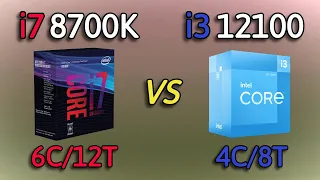 i3 12100 vs i7 8700K - Benchmark and test in 6 Games 1080p