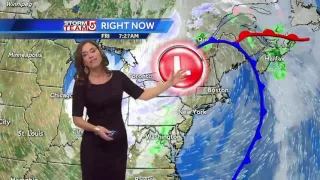 Video: Scattered showers before warm-up