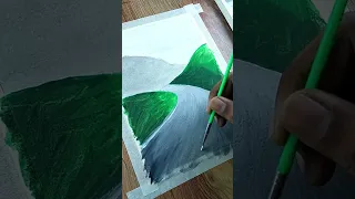 Painting with 5 Years Old Poster Color 😱 #shorts #painting #youtubeshorts