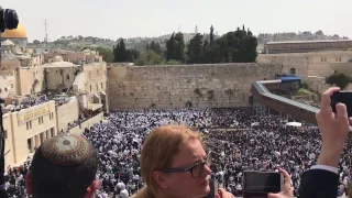 Birkat Kohanim Mussaf at Western Wall Pesach 2017