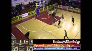 Εργοτέλης - Μίλων 78-72 highlights Γ Εθνική 18η αγ Λίντο 24-3-2013 Μπάσκετ ΕΟΚ 2012-13 Basketball