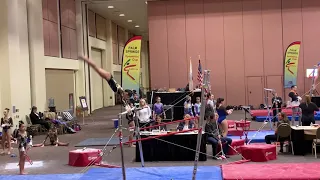 Keira’s level 8 gymnastics bar routine 9.150 Palm Springs cup