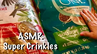 ASMR Recycled plastic Pet food bags (No talking)Super crinkles/Bird seed & paper cups! Request