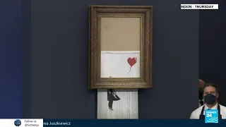 Banksy auction: Self-shredding art sold for over $25 million • FRANCE 24 English