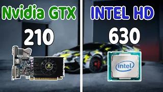 Nvidia GT 210 VS Intel HD 630 GTA V Benchmark