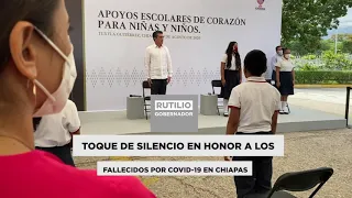 Toque de Silencio en Honor a las y los Fallecidos por COVID-19 en Chiapas. (19/08/2020).