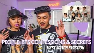 Couple First Time Watch Reaction BTS Dish On Who's Most Romantic & More Confessions | People NOW