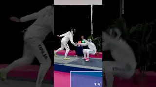 Crazy Fencing Touch!? #sports #fencing