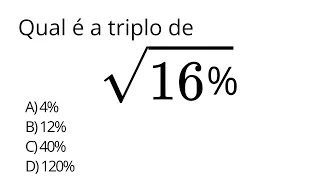 COMO  RESPONDER   ESSA   QUESTÃO     DE   PORCENTAGEM ?  VOCÊ   CONSEGUE   RESPONDER?@JovemProfessor