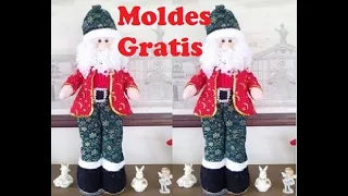 Como Hacer Un Papa Noel Parado / DIY + Moldes Gratis