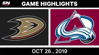 NHL Highlights | Ducks vs Avalanche – Oct. 26, 2019