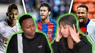REACTION TO Neymar Santos vs Neymar Barcelona vs Neymar PSG | HD