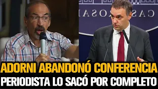 ADORNI ABANDONÓ LA CONFERENCIA POR PERIODISTA QUE LO SACÓ