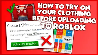 How to try on your clothing before uploading on ROBLOX! (EASY)