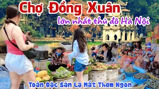 Đi CHỢ ĐỒNG XUÂN Lớn Nhất Thủ Đô Hà Nội - Tràn Ngập Đặc Sản Miền Bắc Lạ Mắt Thơm Ngon | KPVL