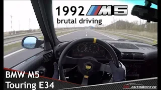 BMW M5 (E34) Touring POV Test Drive + Acceleration 0 - 240 km/h