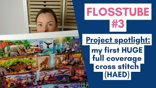 Flosstube #3 - How I stitched my first huge full coverage cross stitch from HAED