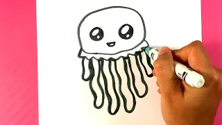 How to Draw Jellyfish - Easy Drawings